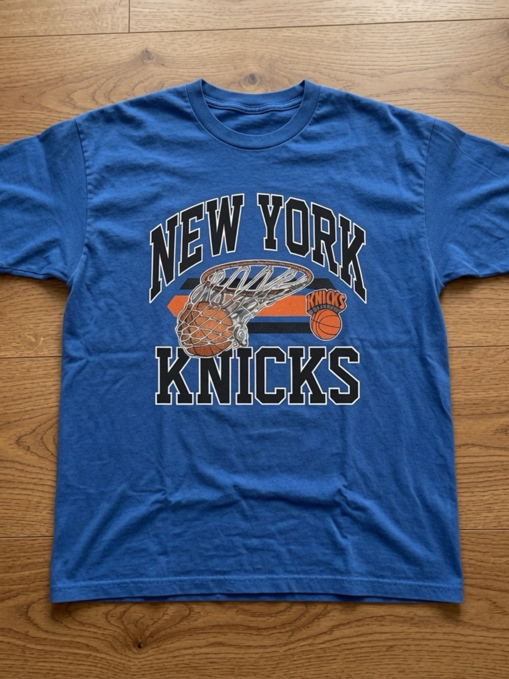 New York Knicks Blue Basketball T-shirt